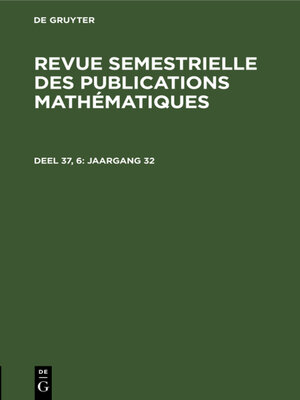 cover image of Jaargang 32